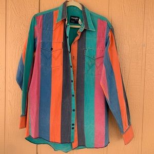 vintage WRANGLER long sleeve button up shirt